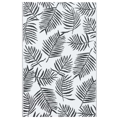 Vidaxl außerhalb Teppich 160x230 cm pp weiß und schwarz