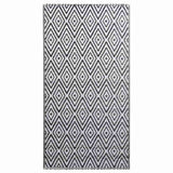 VIDAXL Outside Rug 80x150 cm pp weiß und schwarz - afbeelding 2