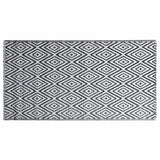 VIDAXL Outside Rug 80x150 cm pp weiß und schwarz - afbeelding 3