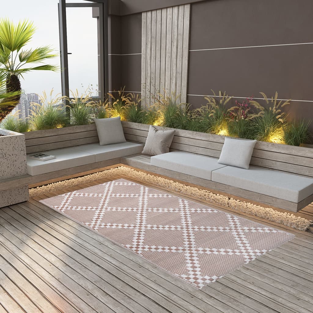 Vidaxl außerhalb des Teppichs 190x290 cm pp Brown
