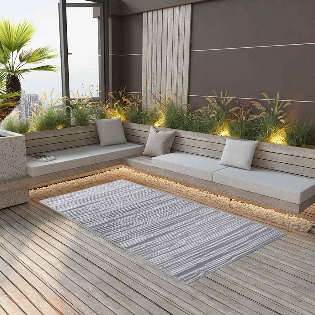 VIDAXL Outside Rug 80x150 cm pp grau