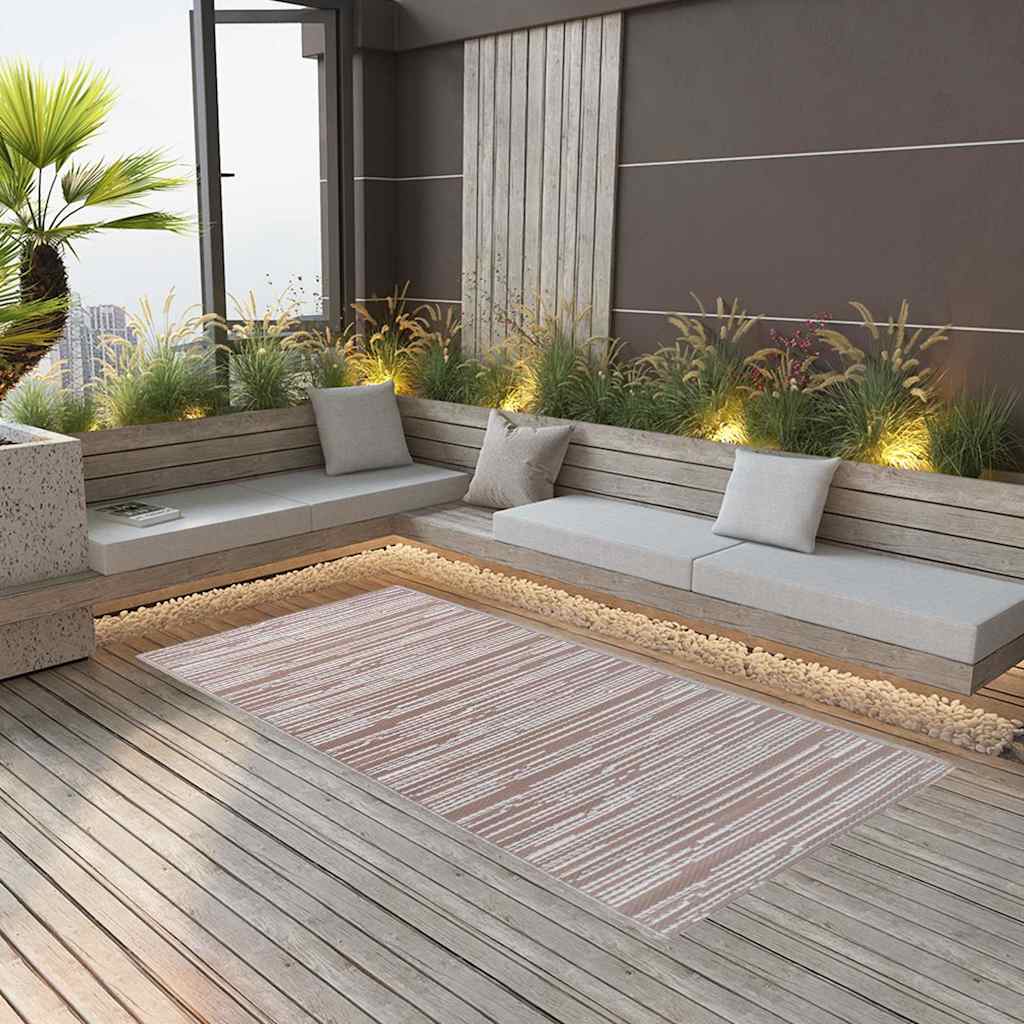 Vidaxl außerhalb des Teppichs 190x290 cm pp Brown