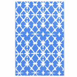 Vidaxl außerhalb Teppich 120x180 cm pp blau und weiß - afbeelding 2