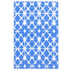 Vidaxl außerhalb des Teppichs 190x290 cm pp blau und weiß