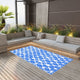 Vidaxl außerhalb des Teppichs 190x290 cm pp blau und weiß