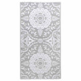 VIDAXL Outside Rug 80x150 cm pp hellgrau - afbeelding 2
