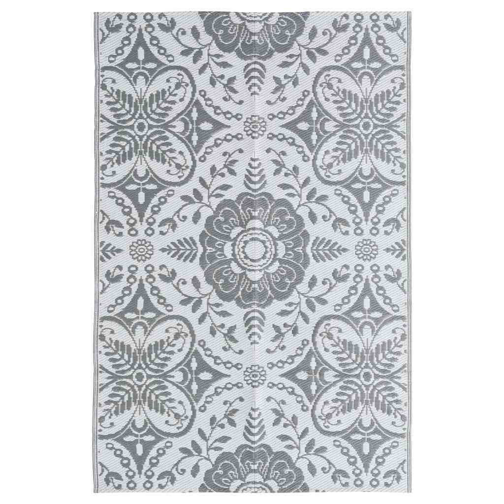 Vidaxl außerhalb Teppich 120x180 cm pp hellgrau