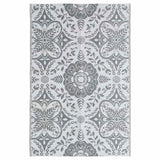 Vidaxl außerhalb Teppich 120x180 cm pp hellgrau - afbeelding 2