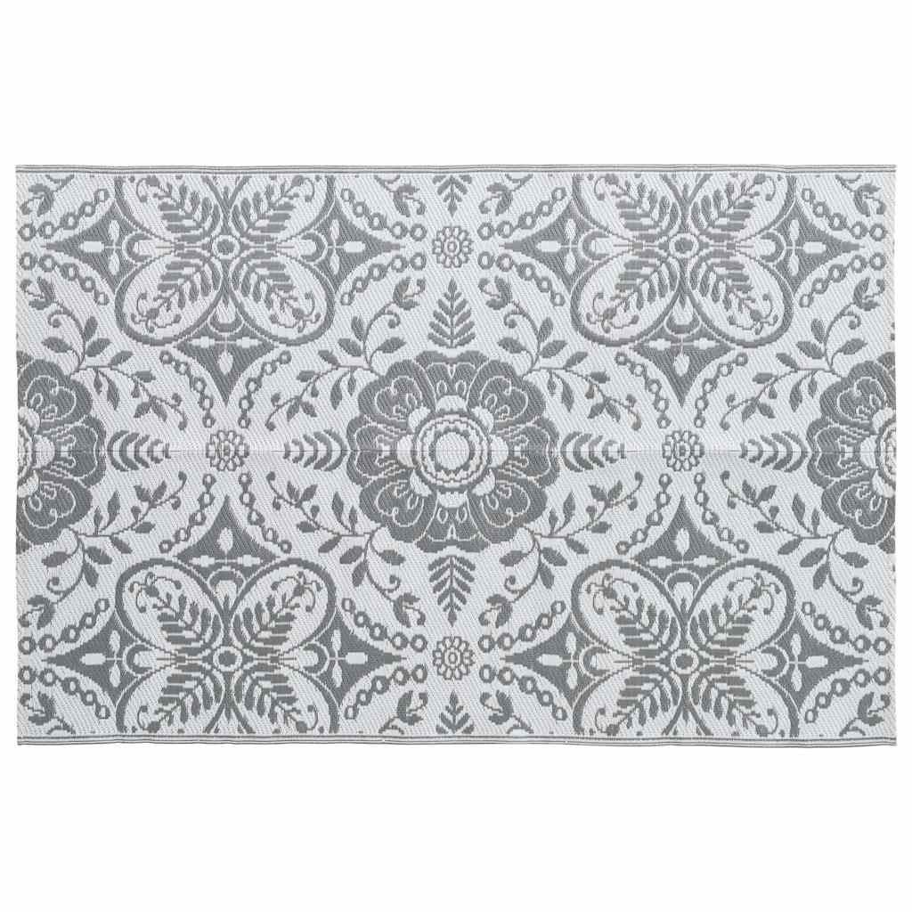 Vidaxl außerhalb Teppich 120x180 cm pp hellgrau