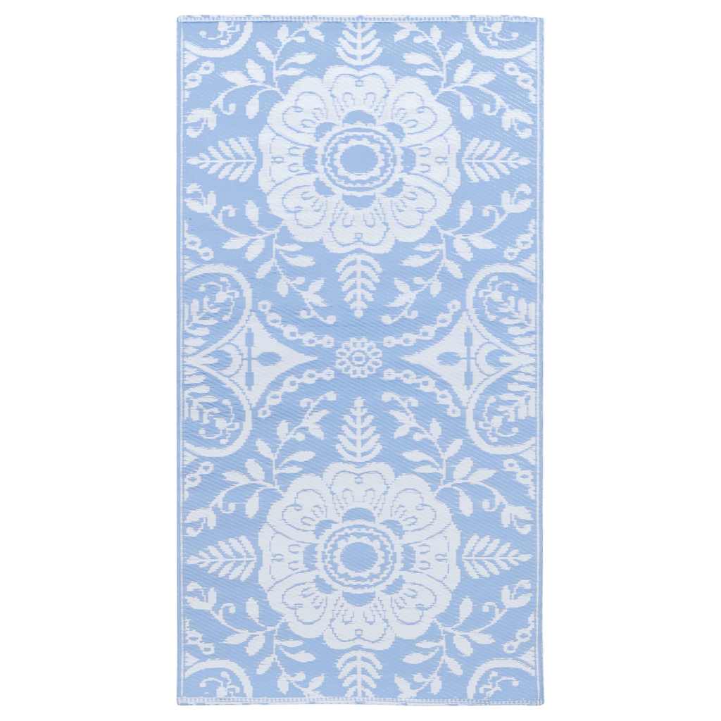 Vidaxl außerhalb Teppich 80x150 cm pp Babyblau