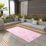 Vidaxl Outdoor Teppich 120x180 cm pp Pink - afbeelding 1