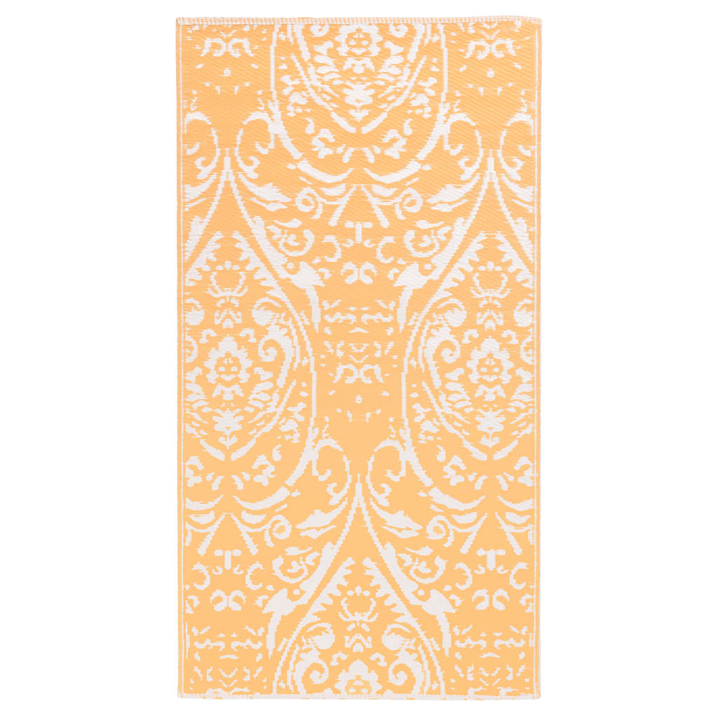 Vidaxl außerhalb des Teppichs 80x150 cm PP Orange und Weiß