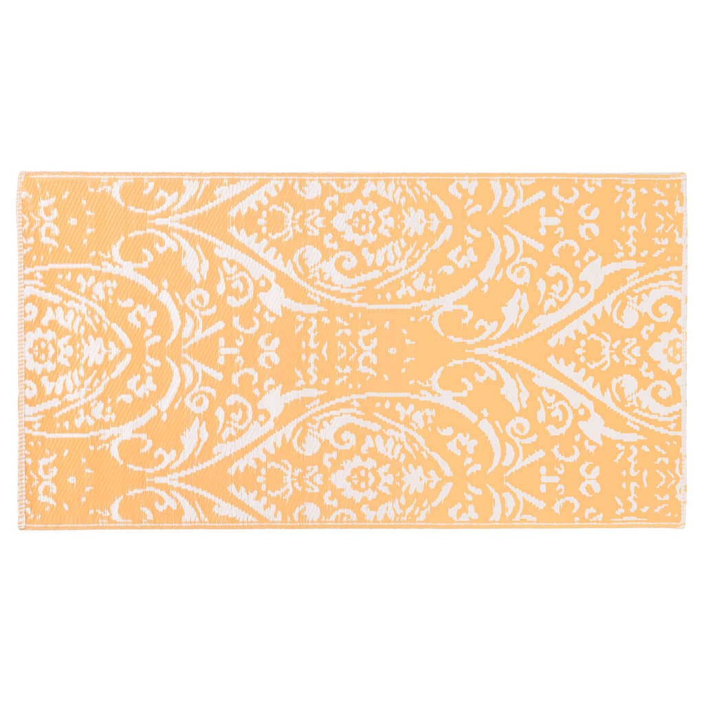 Vidaxl außerhalb des Teppichs 80x150 cm PP Orange und Weiß