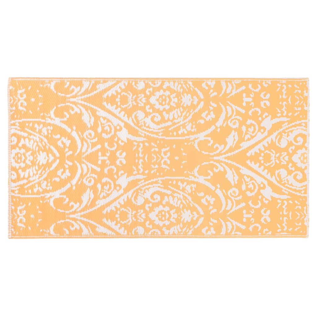 Vidaxl außerhalb Teppich 120x180 cm PP Orange und Weiß