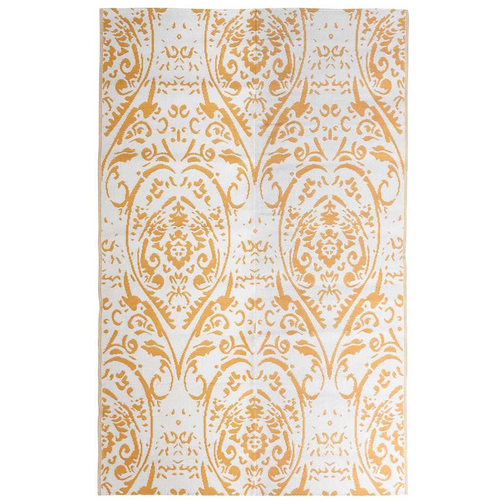 Vidaxl außerhalb des Teppichs 190x290 cm PP Orange und Weiß