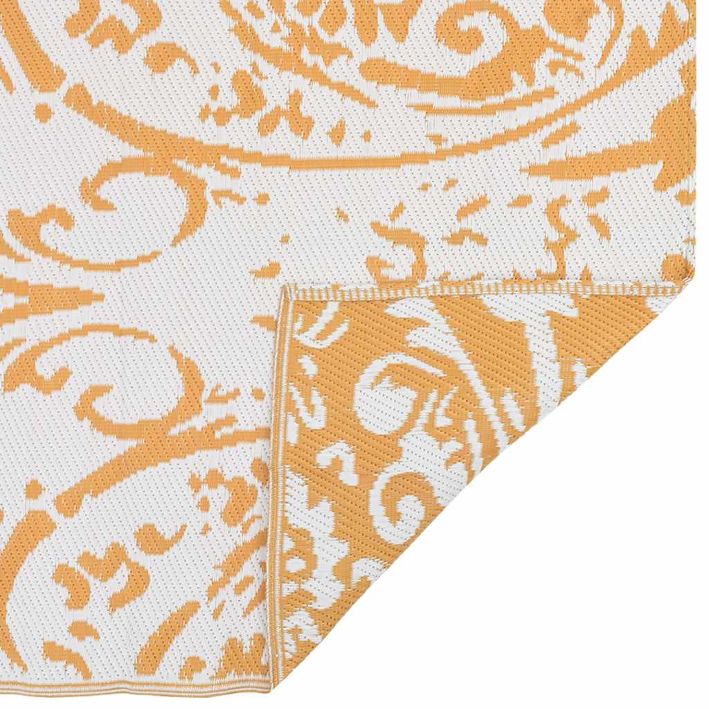 Vidaxl außerhalb des Teppichs 190x290 cm PP Orange und Weiß