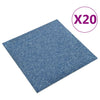 Vidaxl Teppichfliesen 20 St 5 m² 50 x 50 cm Blau