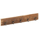 VIDAXL -Wandbedeckungsregal mit 5 Haken 100x2,5x15 cm Festes Recyclingholz
