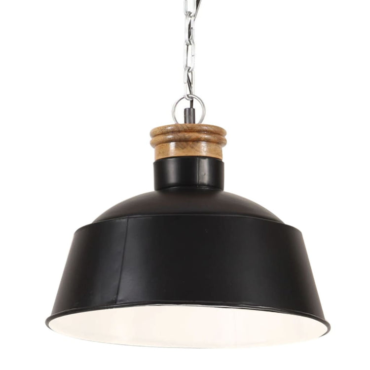 Vidaxl Hanging Lamp Industrial E27 32 cm Schwarz