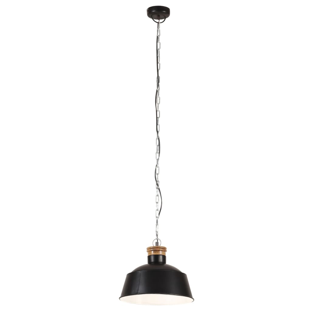 Vidaxl Hanging Lamp Industrial E27 32 cm Schwarz
