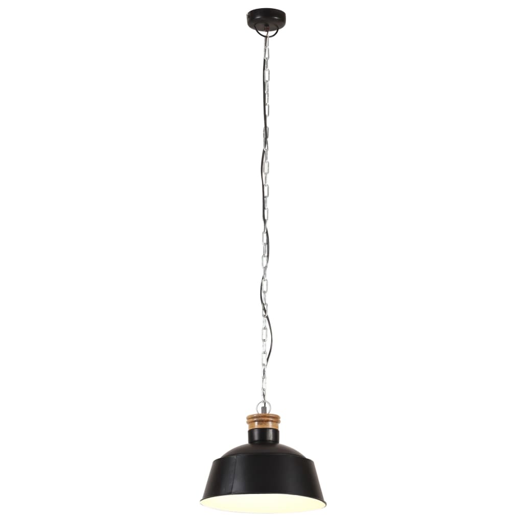 Vidaxl Hanging Lamp Industrial E27 32 cm Schwarz