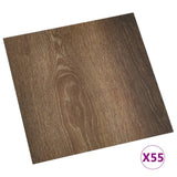 Vidaxl Dielen selbst -adhäsiv 55 ST 5,11 m² PVC Braun - afbeelding 2