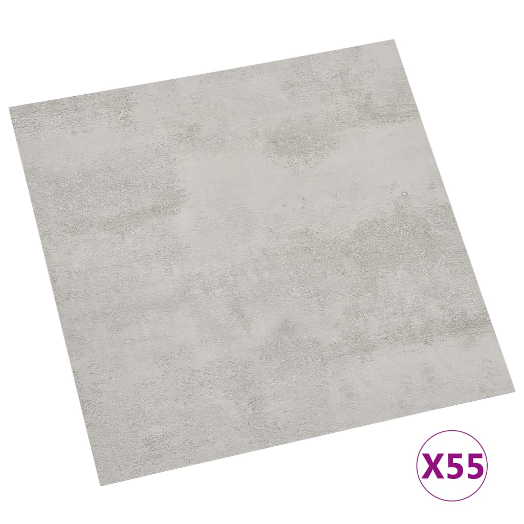 Vidaxl Dielen selbst -adhäsiv 55 ST 5.11 m² PVC Hellgrau