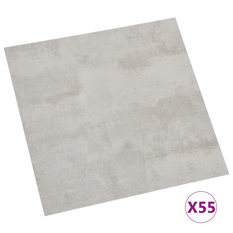 Vidaxl Dielen selbst -adhäsiv 55 ST 5.11 m² PVC Hellgrau
