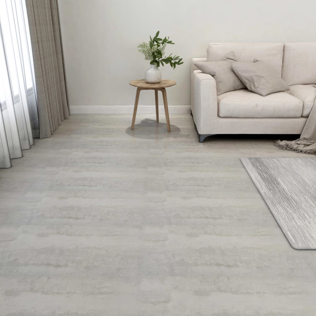Vidaxl Dielen selbst -adhäsiv 55 ST 5.11 m² PVC Hellgrau