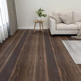 Vidaxl Dielen selbst -adhäsiv 55 ST 5.11 m² PVC Dunkelbraun - afbeelding 1