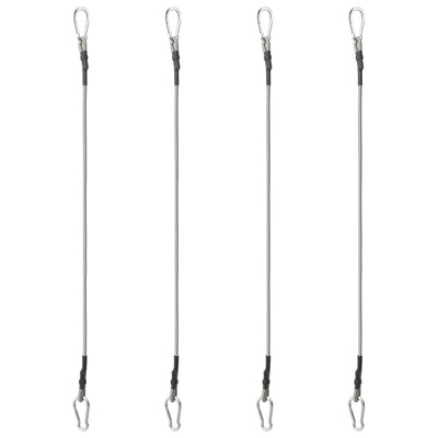 Vidaxlseile mit Carabiner 4 St. Gummi