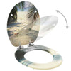 Vidaxl-Toilettensitze mit Soft-Close-Deckel 2 St Strand MDF