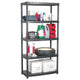 VIDAXL-LAGE RARK 5-Layer 85x40x185 cm Kunststoff Schwarz