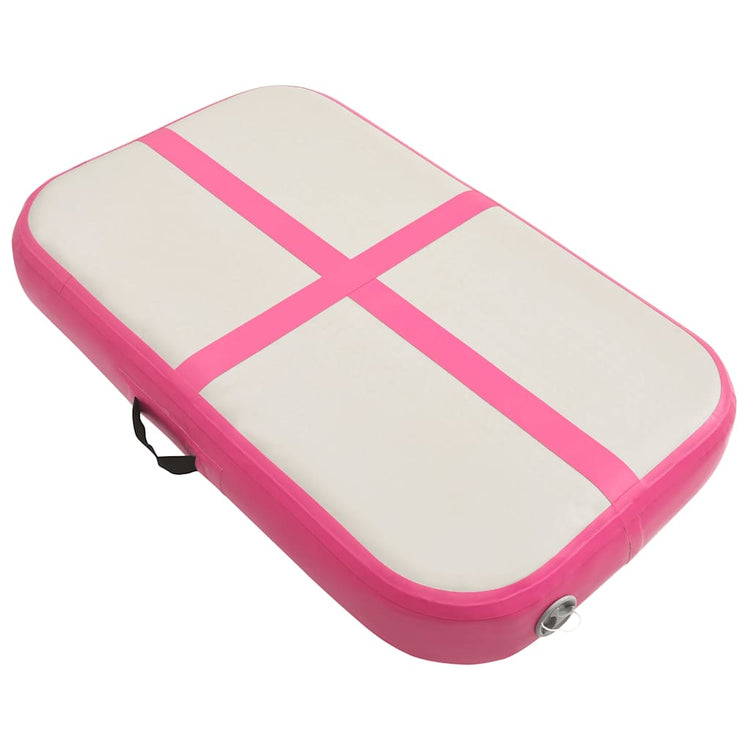 Vidaxl Gymnastics Matte mit Pumpen aufblasbar 60x100x15 cm PVC Pink