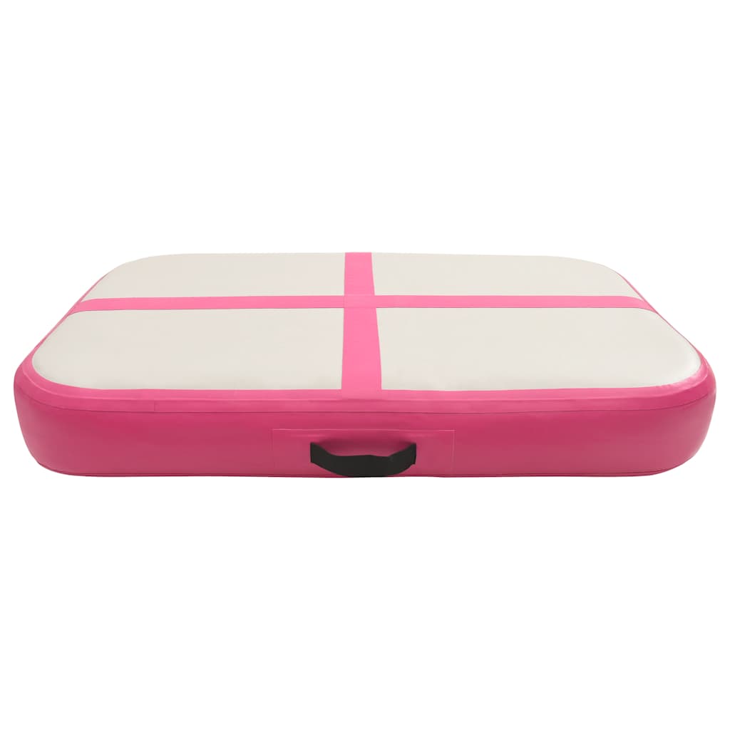 Vidaxl Gymnastics Matte mit Pumpen aufblasbar 60x100x15 cm PVC Pink