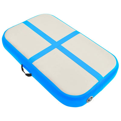 Vidaxl Gymnastics Matte mit Pumpenblasable 60x100x15 cm PVC Blau