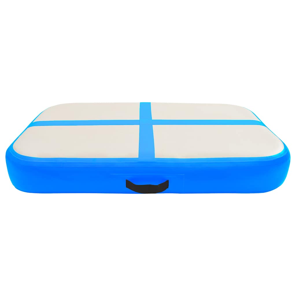 Vidaxl Gymnastics Matte mit Pumpenblasable 60x100x15 cm PVC Blau