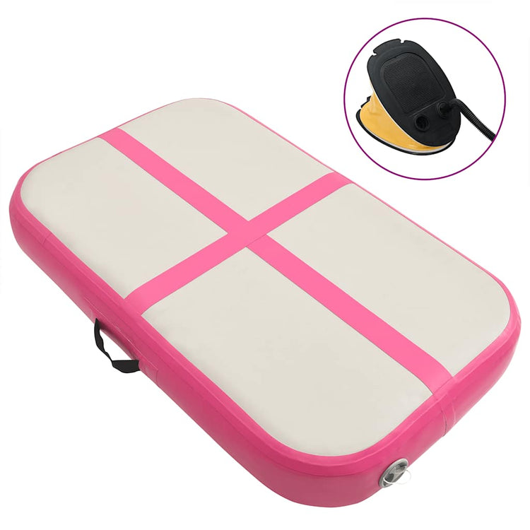Vidaxl Gymnastics Matte mit Pumpen aufblasbar 60x100x20 cm PVC Pink