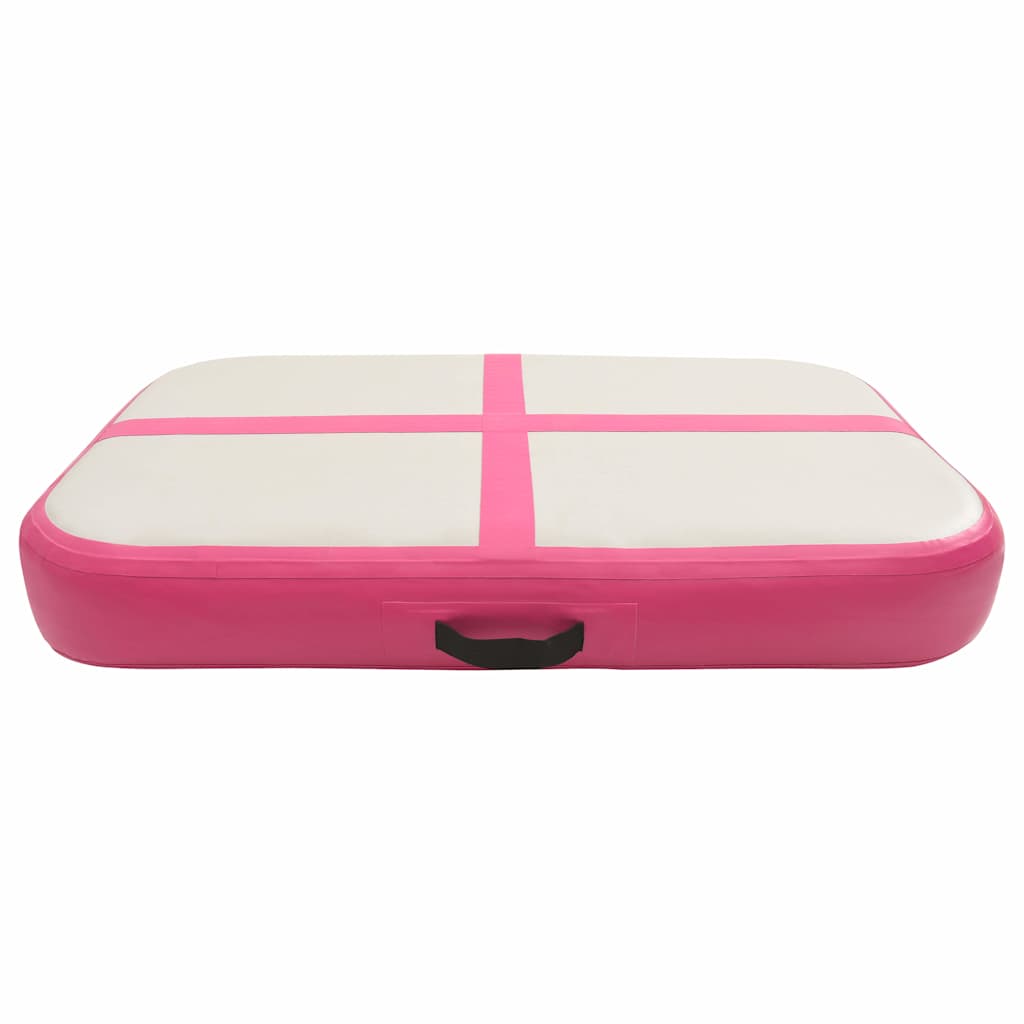 Vidaxl Gymnastics Matte mit Pumpen aufblasbar 60x100x20 cm PVC Pink