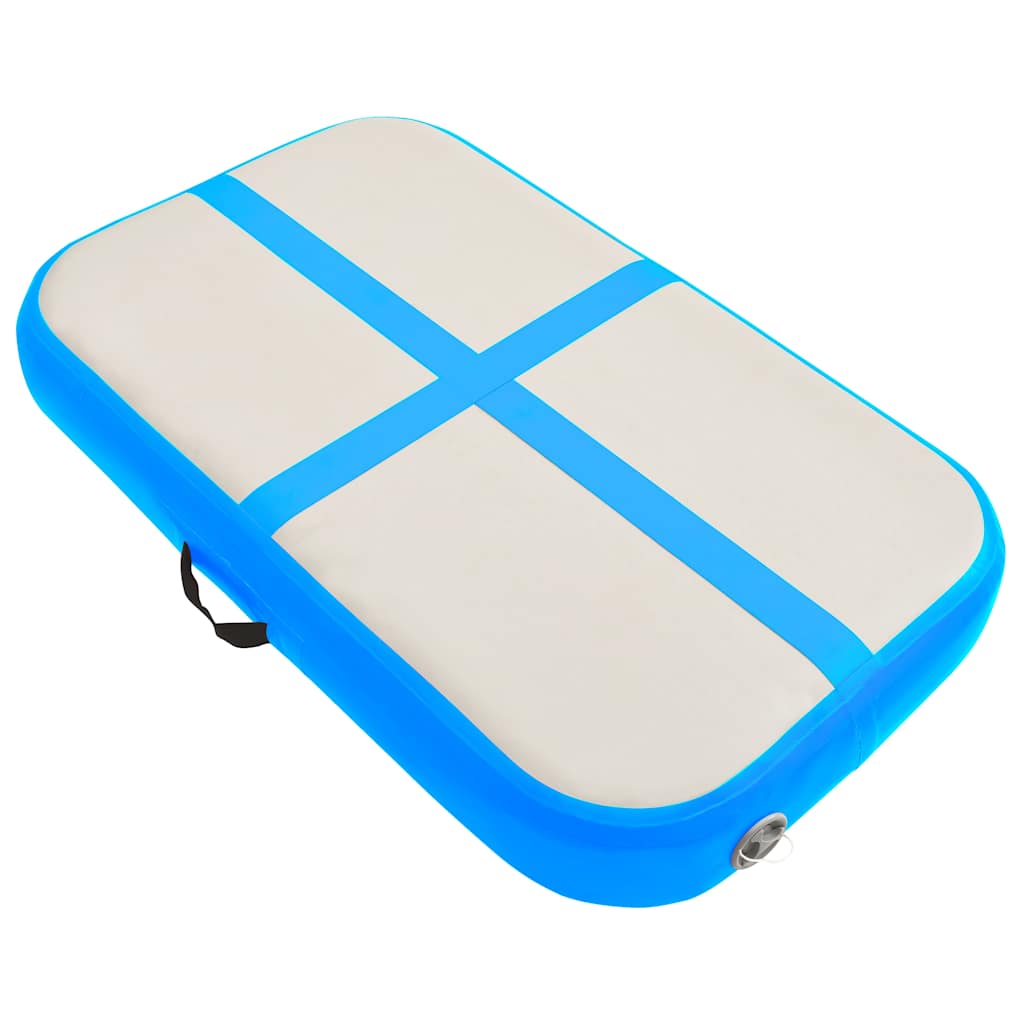 Vidaxl Gymnastics Matte mit Pumpenblasable 60x100x20 cm PVC Blau