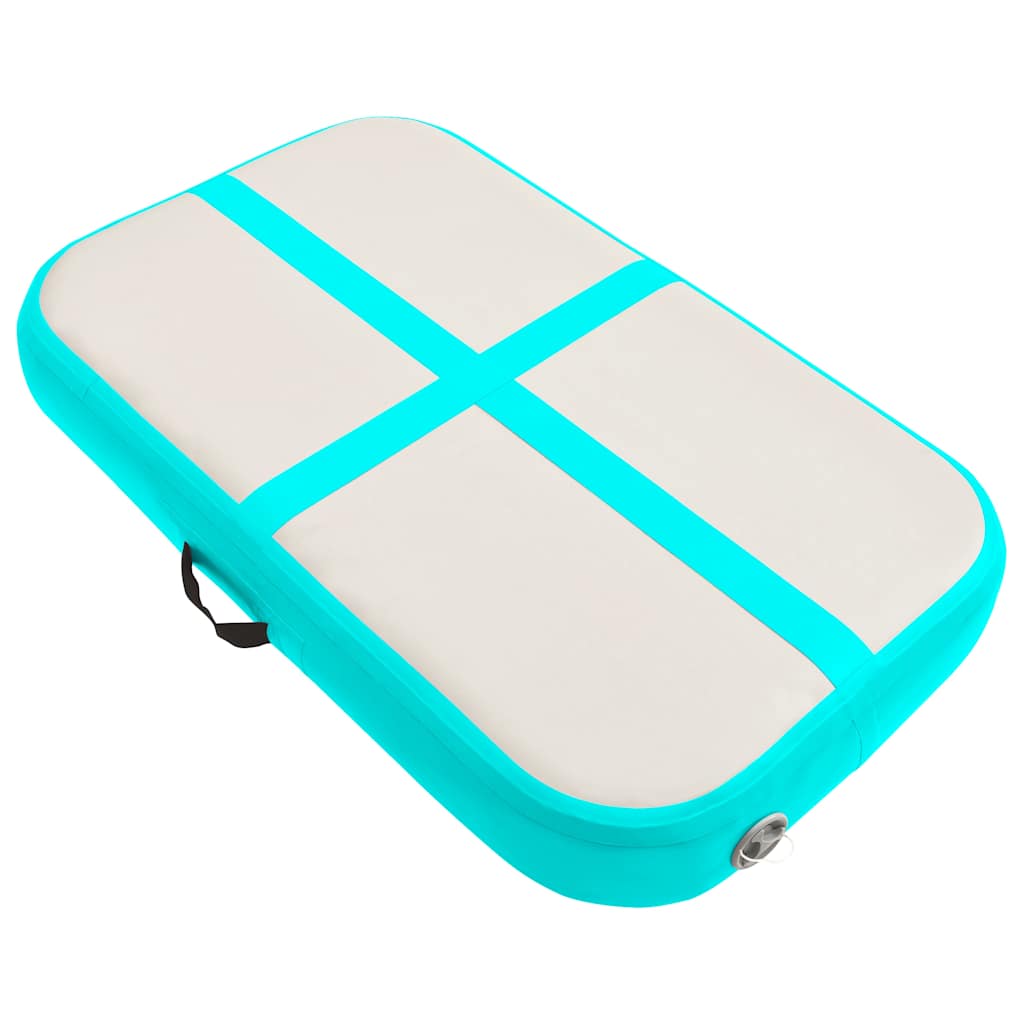 Vidaxl Gymnastics Matte mit Pumpen aufblasbar 60x100x20 cm PVC Grün