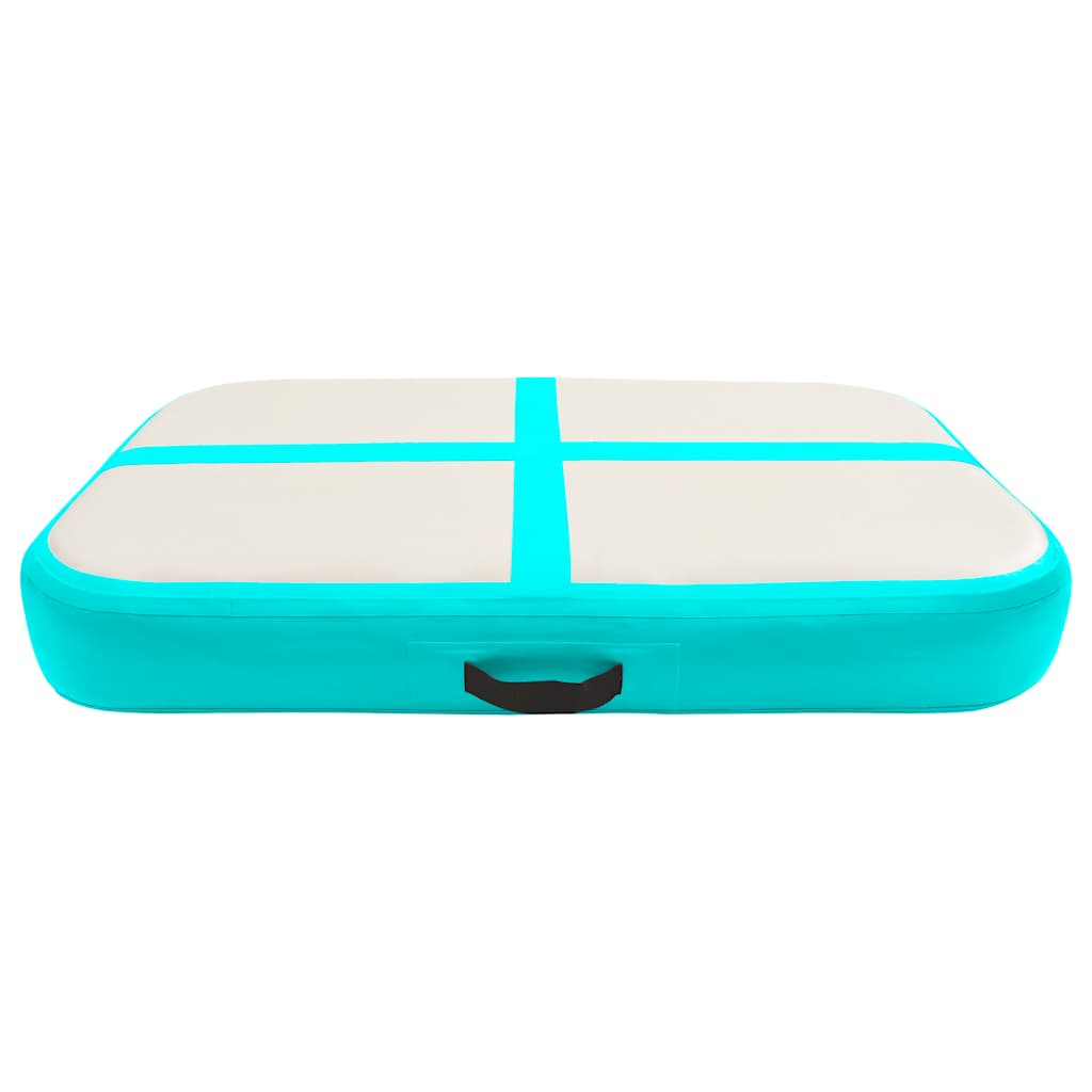 Vidaxl Gymnastics Matte mit Pumpen aufblasbar 60x100x20 cm PVC Grün