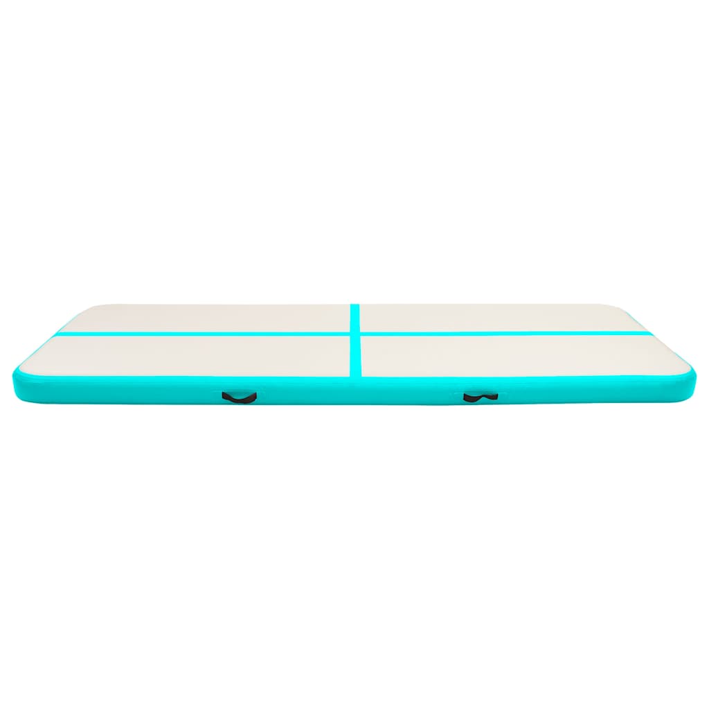 Vidaxl Gymnastics Matte mit Pumpen aufblasbar 300x100x15 cm PVC Grün