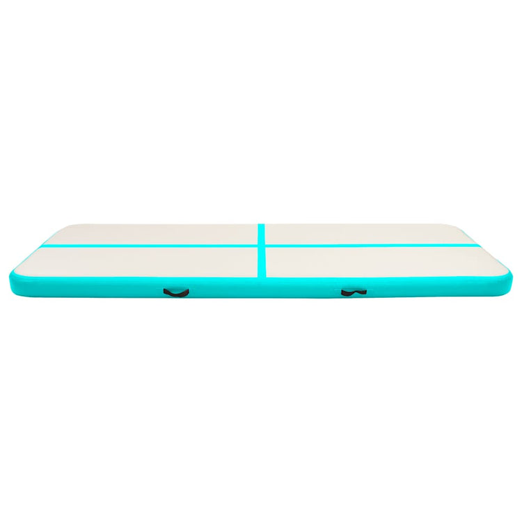 Vidaxl Gymnastics Matte mit Pumpen aufblasbar 300x100x15 cm PVC Grün