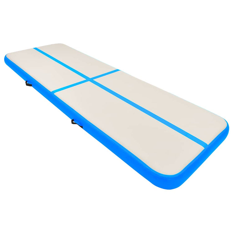 Vidaxl Gymnastics Matte mit Pumpen aufblasbar 400x100x15 cm PVC Blau
