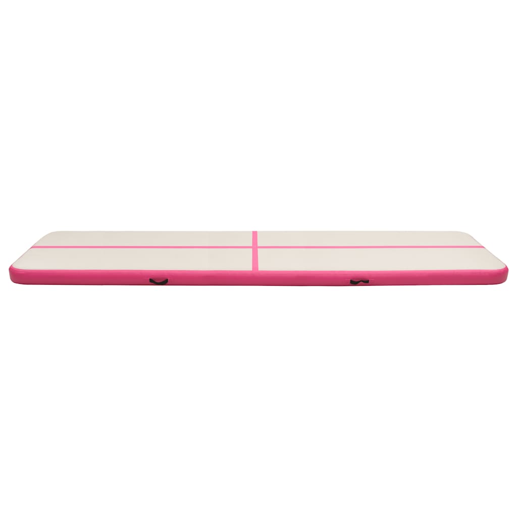 Vidaxl Gymnastics Matte mit Pumpen aufblasbar 600x100x15 cm PVC Pink
