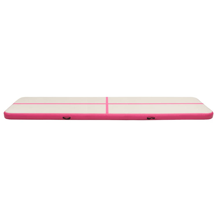 Vidaxl Gymnastics Matte mit Pumpen aufblasbar 600x100x15 cm PVC Pink