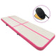 Vidaxl Gymnastics Matte mit Pumpen aufblasbar 800x100x15 cm PVC Pink