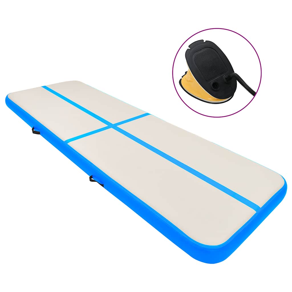 Vidaxl Gymnastics -Matte mit Pumpen aufblasbar 300x100x20 cm PVC Blau