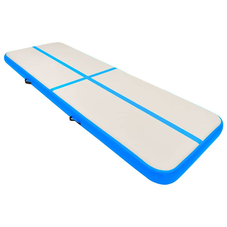 Vidaxl Gymnastics -Matte mit Pumpen aufblasbar 300x100x20 cm PVC Blau